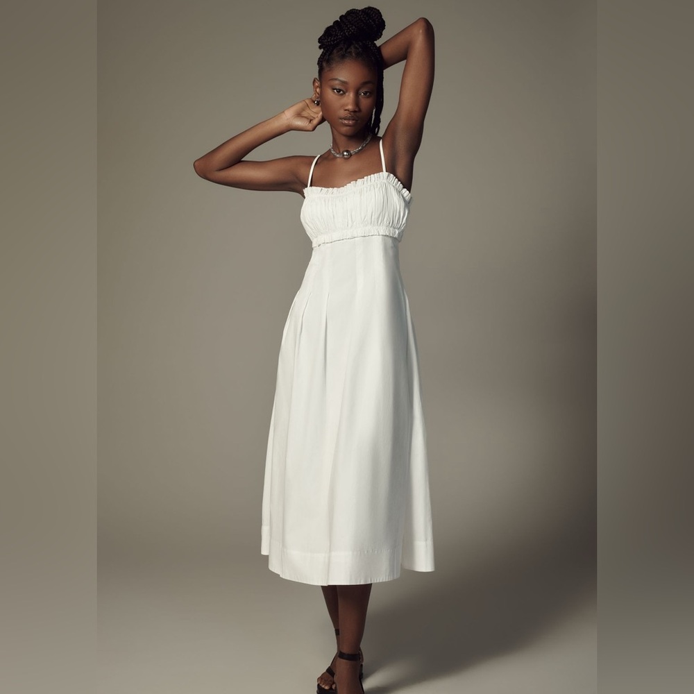 BNWT women’s plus size 2x Sundays in Brooklyn white midi dress by Anthropologie
